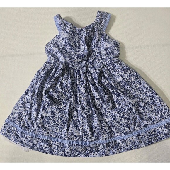 Rosalin Floral Baby Girl Cotton Dress. Size 12-18 Month - Picture 2 of 5